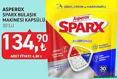 ASPEROX SPARX BULAŞIK MAKİNESİ TABLETİ 30'LU ASPEROX SPARX BULAŞIK MAKİNESİ TABLETİ 30'LU